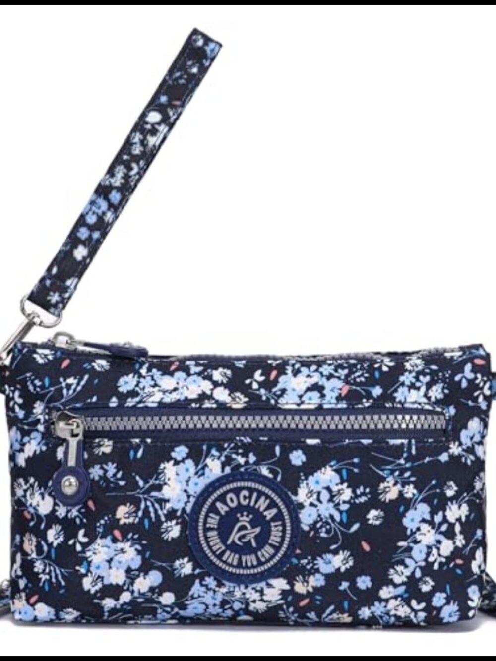 RFID Wristlet Purse 3-in-1 Convertible Nylon Wallet Card Slots